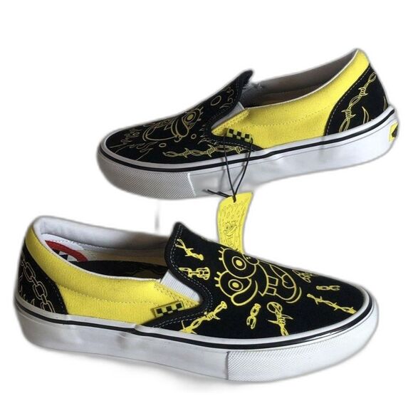 Vans Slip On Spongebob Sneakers - Size 8 - Picture 4 of 6